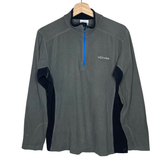 Columbia Mens Pull Over Mock Neck Sweatshirt Gray Sz Small - Picture 1 of 4